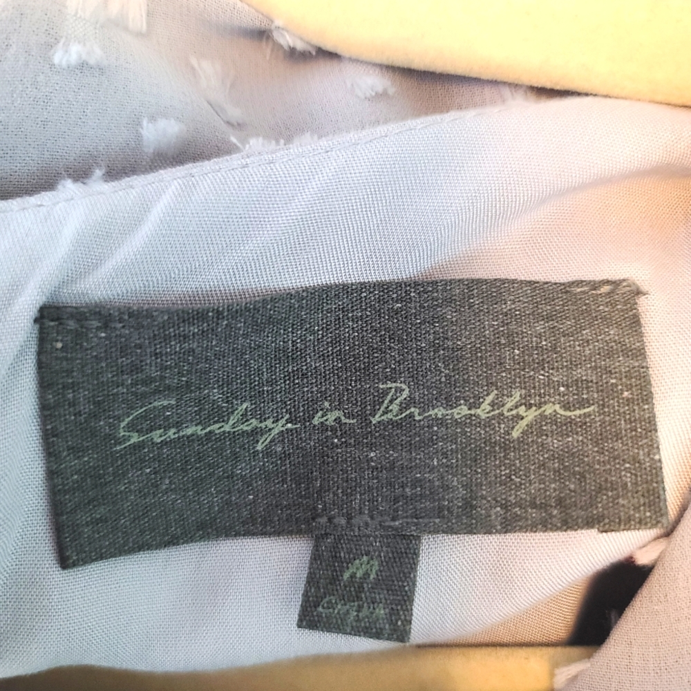 Anthropologie Sunday In Brooklyn Georgiana Bows Textured Mini Dress - Picture 7 of 12